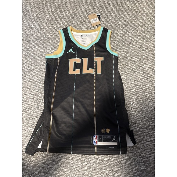 MENS NIKE NBA CHARLOTTE HORNETS CITY SWINGMAN JERSEY 2022-23 Size XS 36